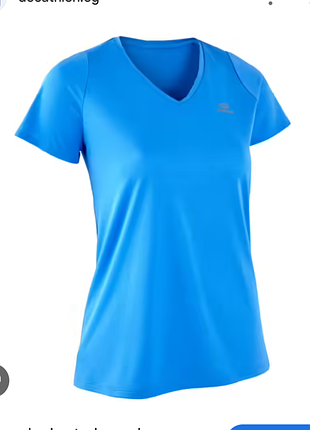 Спортивна футболка kalenji блакитна футболка