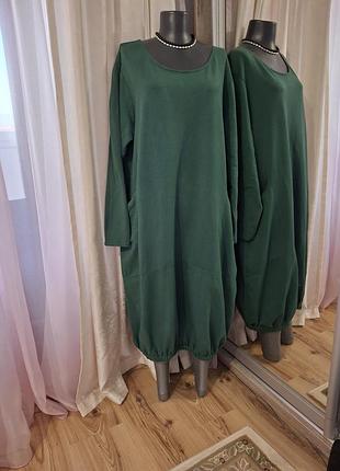 Стильне з кишенями плаття 👗 великого розміру