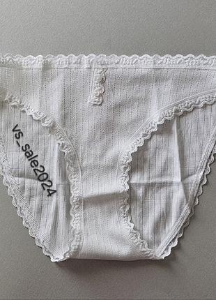 Белые трусики бикини виктория сикрет victoria's secret (s) 🎀