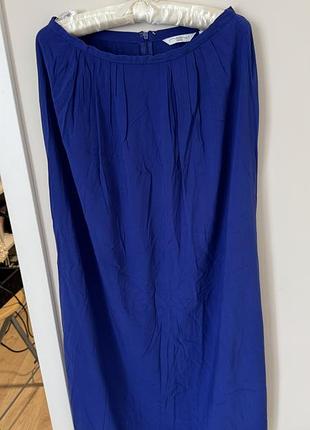 Спідниця синя, пояс талія, замок