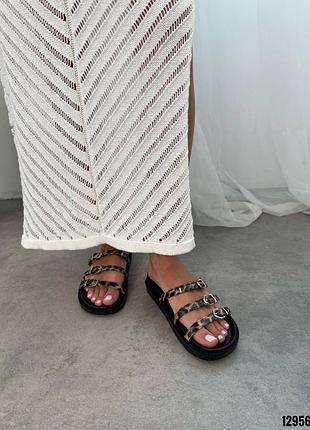 Шлепанцы 12956, р.36,37,38,39,40,41, эко-лак, лео