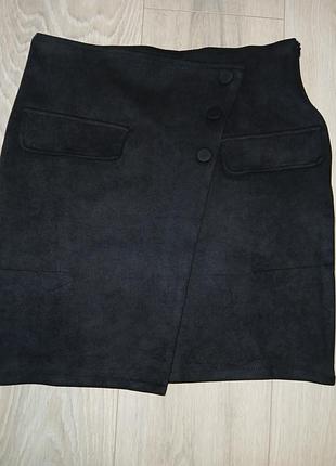 Юбка мини замшевая