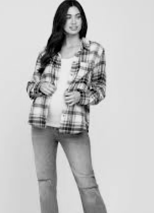 Хлопковая рубашка в клетку, collection h&m mama