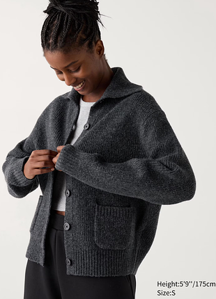 Кардиган блузон из пряжи суфле uniqlo
