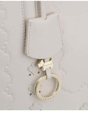Сумка radley london (світло-сіра) -велика сумка-тоут з квітковим принтом.7 фото
