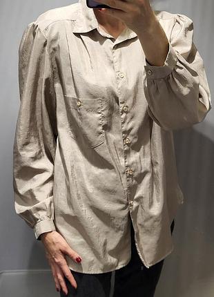 Винтажная блуза жемчужного цвета