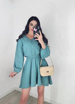 Коротка муслінова сукня 100% бавовна6 фото