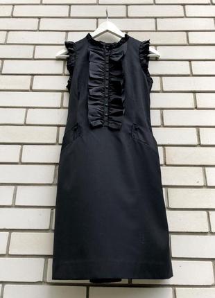 Черное короткое платье с жабо ted baker4 фото