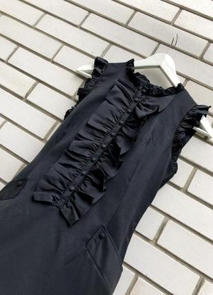 Черное короткое платье с жабо ted baker8 фото