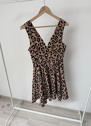 Леопардовое платье boohoo