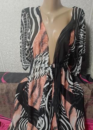 Накидка сукня максі напівпрозора на пляж