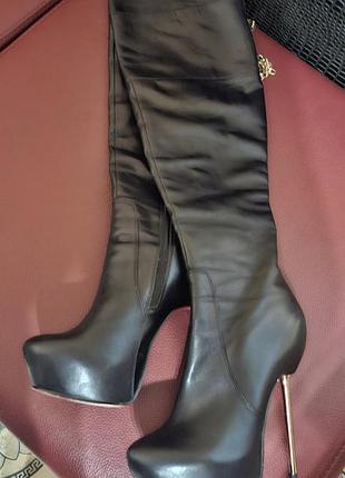 Розкішні ботфорти  нат. шкіра