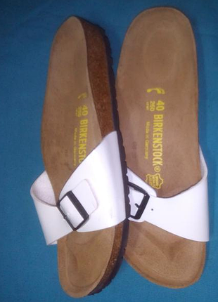 Birkenstock шльопанці сандалії ортопедичні, шкіряна устілка