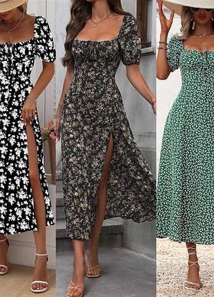 Сукня міді з розрізом