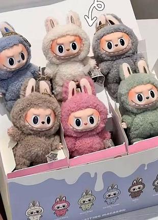 Мягкая подвесная игрушка лабубу монстр 15см pop mart labubu macaron