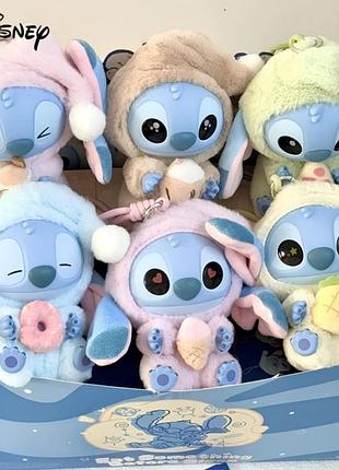 Мягкая игрушка-брелок стич labubu 17см бокс stitch pop mart