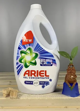 Гель для стирки ariel gel concentrated touch of lenor+fresh 5,775l н852