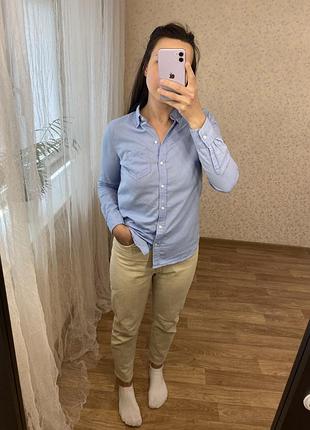 Рубашка сорочка блакитна gap оригінал xs s