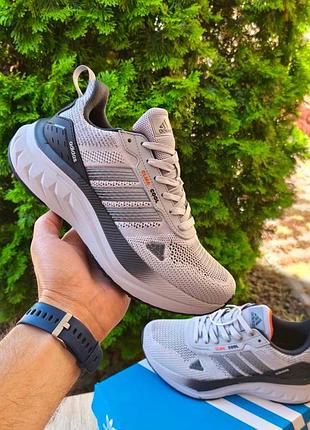 👟 чоловічі кросівки adidas climacool світло сірі з чорним 👟