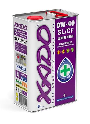 Моторна олива xado atomic oil 0w-40 sl/cf синтетична 4 л