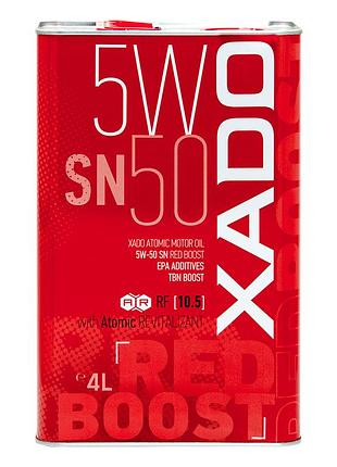Моторна олива xado atomic oil 5w-50 sn red boost синтетична 4 л