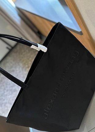 Alexander wang сумка шопер брендова сумочка кросбоді пляжна літня тканевая