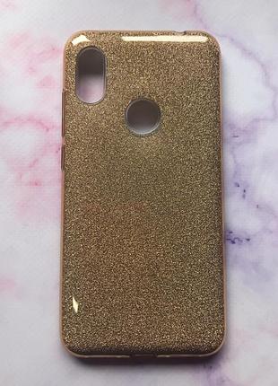 Силіконовий чохол shine silicone case для xiaomi redmi note 6 pro золотий