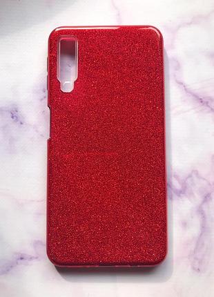Силиконовый чехол shine silicone case для samsung galaxy a7(2018) a750 red