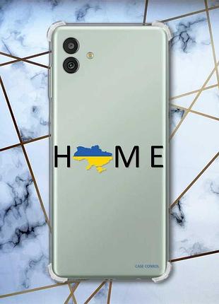 Чехол с утолщёнными углами на samsung galaxy m13 5g патриотический дизайн дом украина принт 72