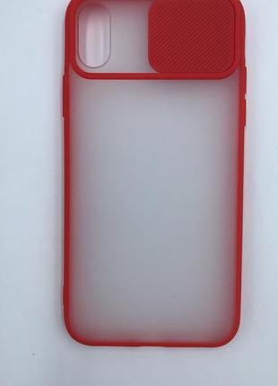 Чехол со слайд-камерой на iphone x/xs :: красный