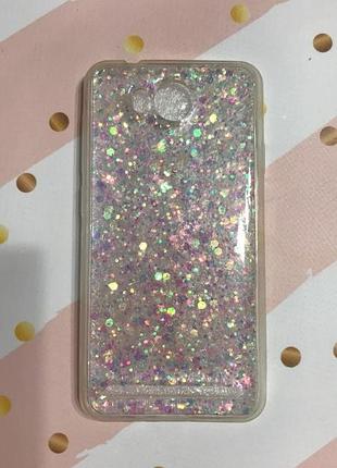 Силиконовый чехол с блёстками для huawei y3-ii y3-2 белый