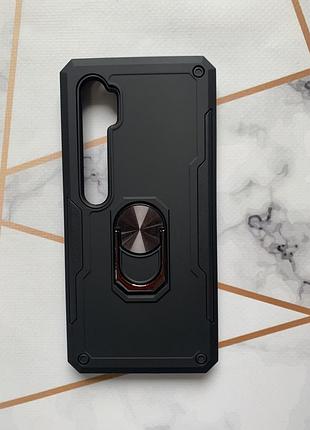 Противоударный чехол hard 2 с кольцом-держателем для xiaomi mi note 10 / note 10 pro чёрный