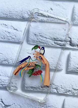 Чехол с утолщенными углами на iphone 11 pro max :: ласточки (принт 15)