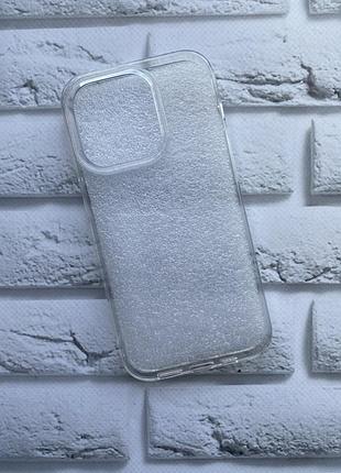 Силиконовый прозрачный чехол для iphone 14 pro