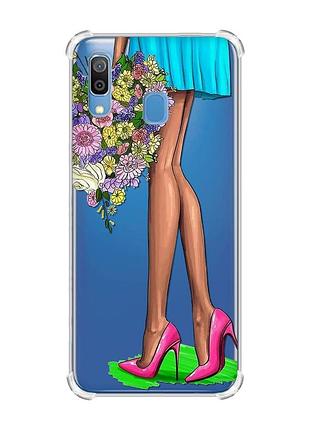 Чехол с утолщёнными углами на samsung galaxy a30 (2019) / a20 (2019) :: цветочное настроение (принт 226)