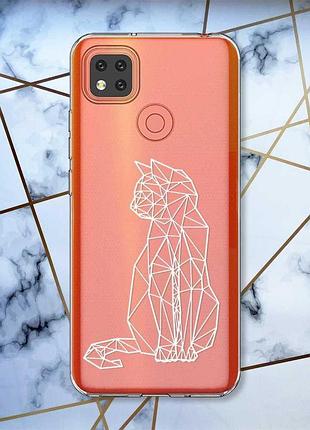 Прозрачный чехол для Iphone se 2 кошечка принт 125