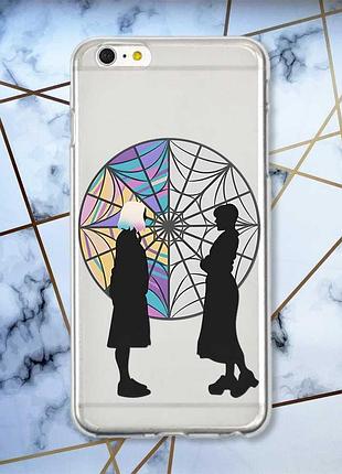 Прозорий чохол на iphone 6+/6 plus силуети. венздей (принт 210)