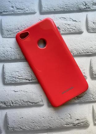 Силиконовый чехол для xiaomi redmi note 5a блистер. ярко-розовый