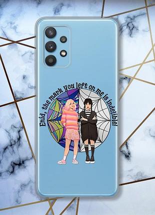 Прозорий чохол на samsung galaxy a32 дівчата з венздей (принт 211)