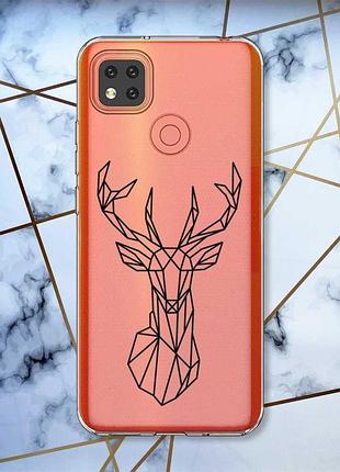 Прозрачный чехол на Iphone se 2 :: олень (принт 128)