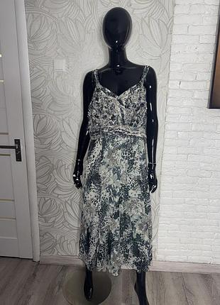 Шифонова сукня сарафан великого розміру батал marks&spencer, xxxxl