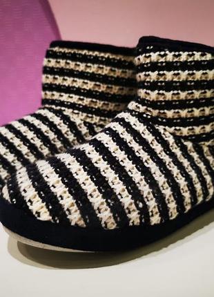 Вязаные домашние тапочки тапки уги чуни  для дома centro женские детские подростковые для девочки