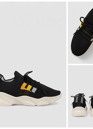 Кросівки жіночі текстильні, колір чорний, 244r281k