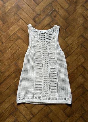 Вʼязана, кремова жилетка бренду gap