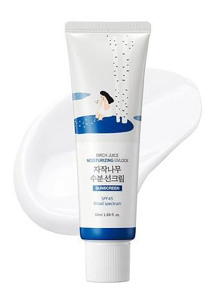 Увлажняющий солнцезащитный крем round lab birch juice moisturizing sun cream 50ml