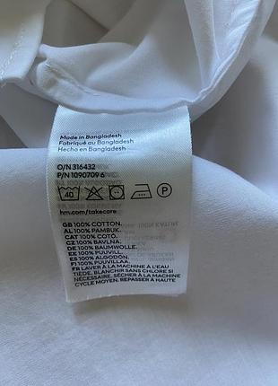 Белая рубашка оверсайз h&m9 фото