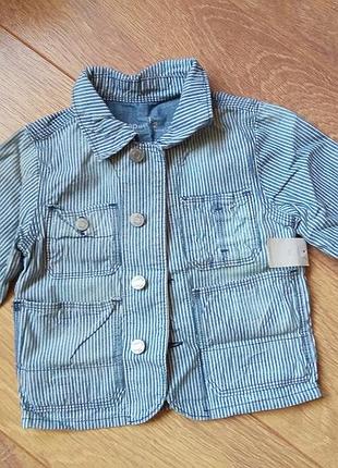 Куртка рубашка в полоску baby gap.