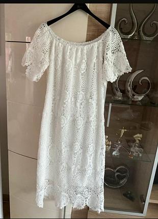 Кружевное нарядное платье р.50-52