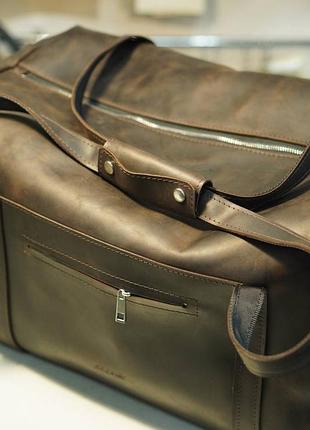 Дорожная сумка duffle из винтажной кожи crazy horse5 фото