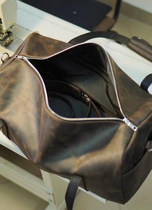 Дорожная сумка duffle из винтажной кожи crazy horse6 фото